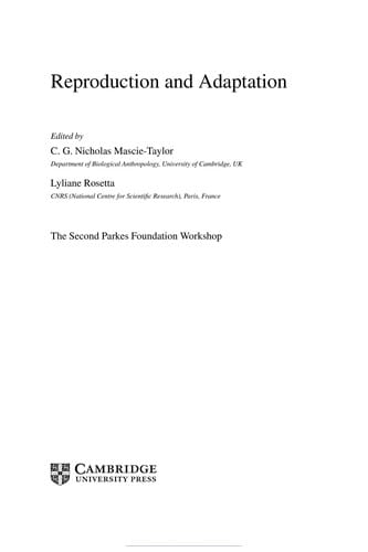 Reproduction and adaptation