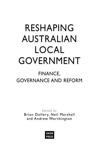 Reshaping Australian local government