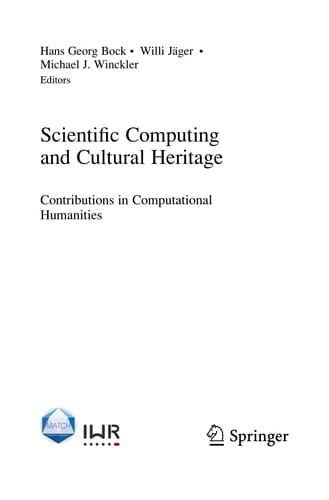 Scientific Computing and Cultural Heritage
