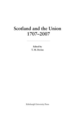Scotland and the Union 1707-2007