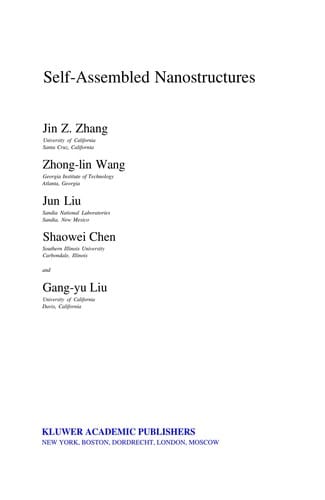 Self-assembled nanostructures