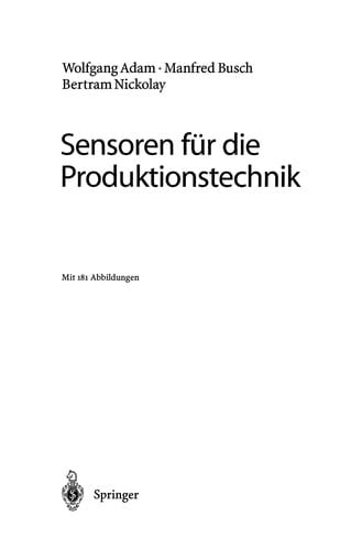 Sensoren für die Produktionstechnik