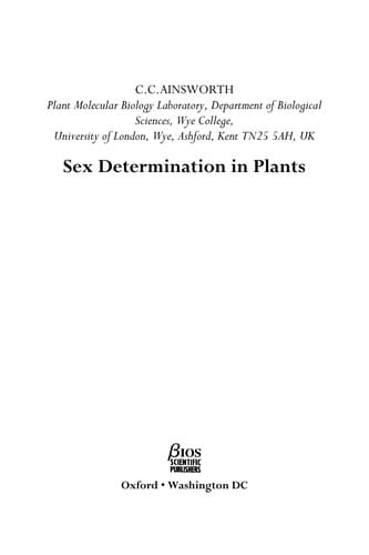 Sex determination in plants