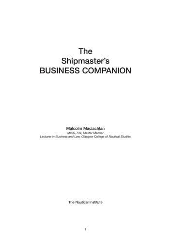 The shipmaster's business companion