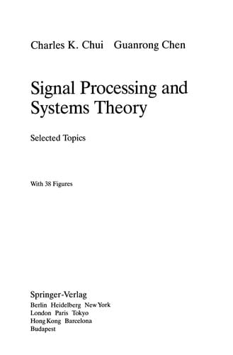 Signal Processing and Systems Theory