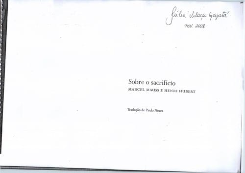 Sobre o sacrifício
