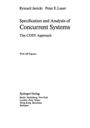 Specification and Analysis of Concurrent Systems