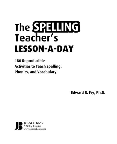 The spelling teacher's lesson-a-day
