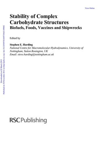 Stability of complex carbohydrate structures
