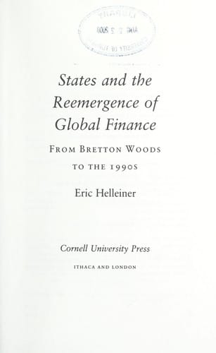 States and the reemergence of global finance