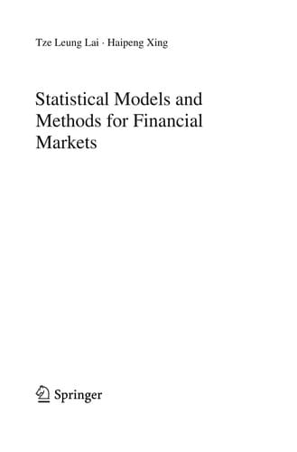 Statistical models and methods for financial markets