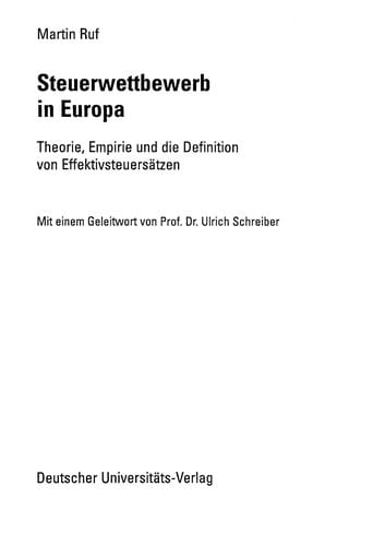 Steuerwettbewerb in Europa