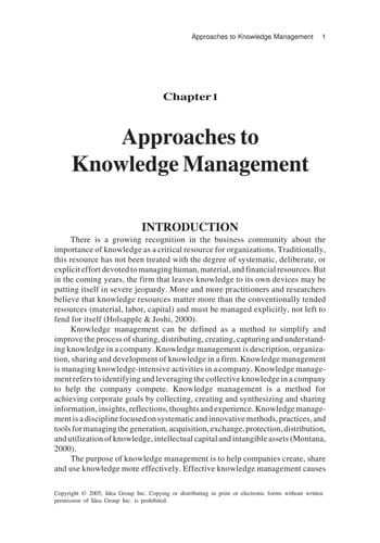 Strategic knowledge management technology