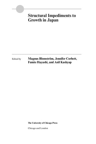 Structural impediments to growth in Japan