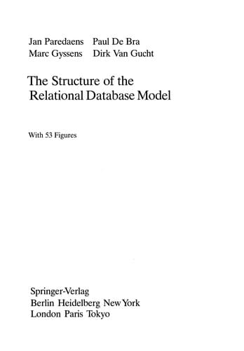 The Structure of the Relational Database Model