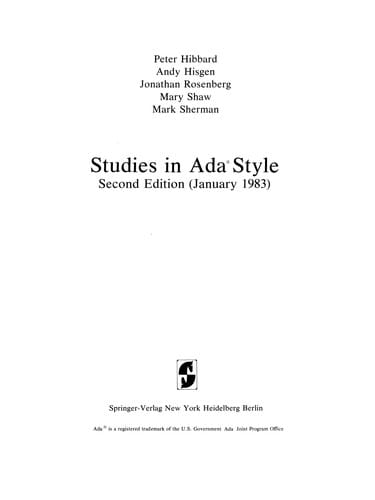 Studies in Ada® Style