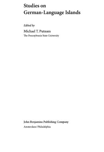 Studies on German-language islands