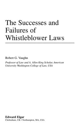 Successes and failures of whistleblower laws
