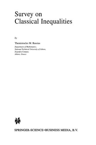 Survey on Classical Inequalities