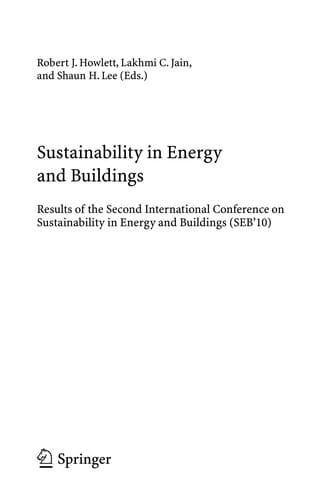 Sustainability in Energy and Buildings