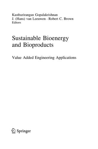 Sustainable Bioenergy and Bioproducts