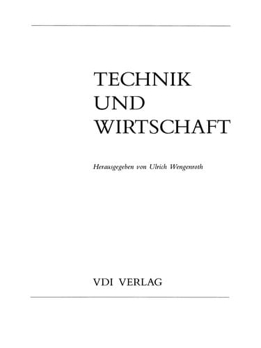 Technik und Wirtschaft