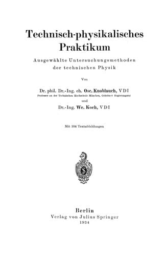 Technisch-physikalisches Praktikum
