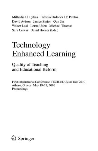 Technology Enhanced Learning. Quality of Teaching and Educational Reform