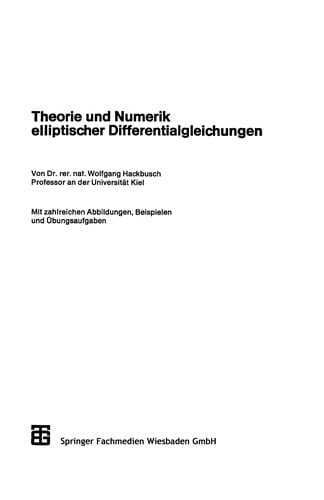 Theorie und Numerik elliptischer Differentialgleichungen