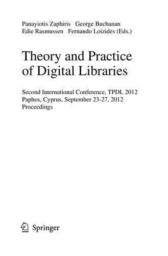 Theory and Practice of Digital Libraries
