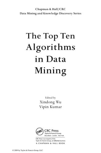 The top ten algorithms in data mining