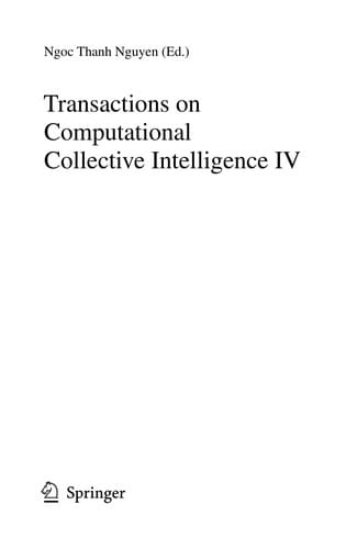 Transactions on Computational Collective Intelligence IV