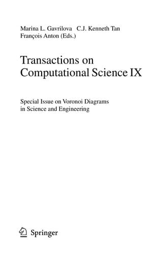 Transactions on Computational Science IX