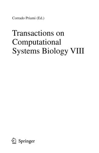Transactions on computational systems biology VIII