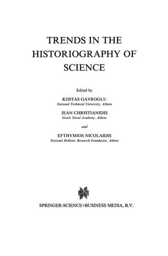 Trends in the Historiography of Science