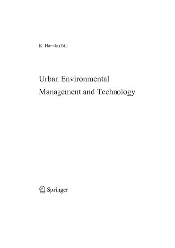Urban environmental management and technology