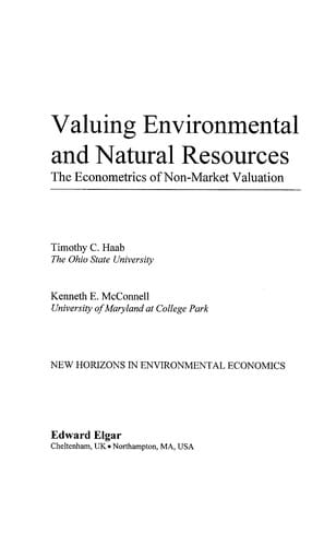 Valuing environmental and natural resources
