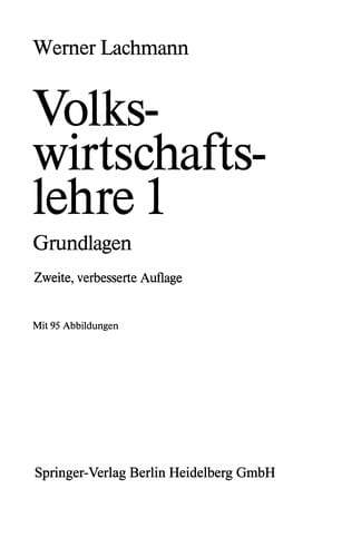 Volkswirtschaftslehre 1