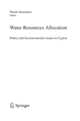 Water resources allocation