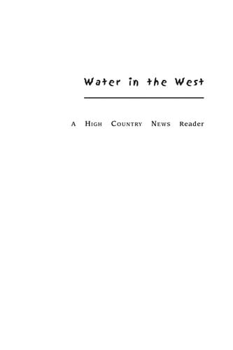 Water in the West