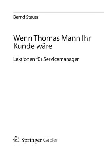 Wenn Thomas Mann Ihr Kunde wäre
