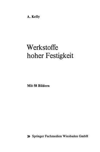Werkstoffe hoher Festigkeit