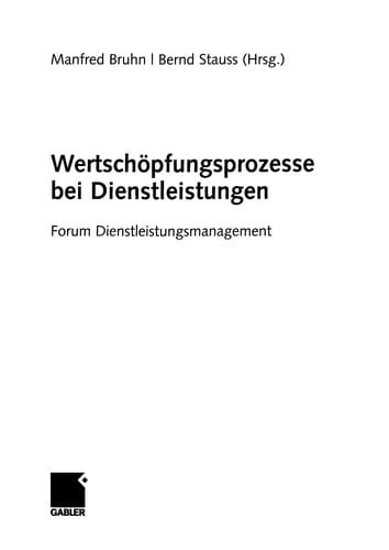 Wertschöpfungsprozesse bei Dienstleistungen