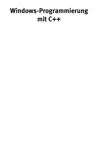 Windows-Programmierung mit C++