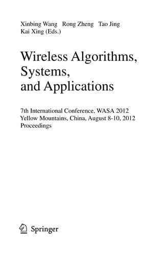 Wireless Algorithms, Systems, and Applications