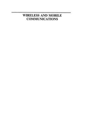 Wireless and Mobile Communications