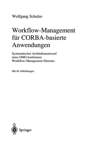 Workflow-Management für COBRA-basierte Anwendungen