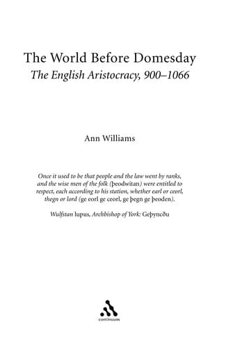 The world before Domesday