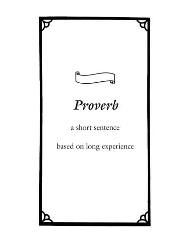 The world's funniest proverbs