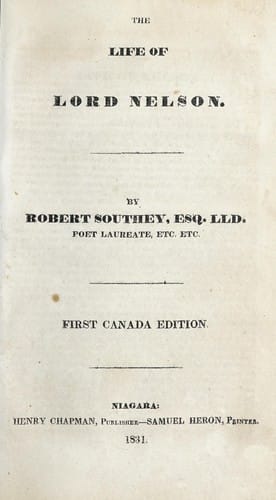 The life of Lord Nelson